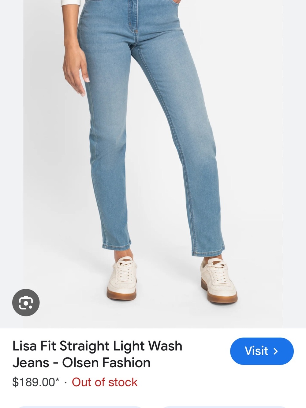 Olsen Light Blue Straight-Leg Jeans — Classic Straight Fit